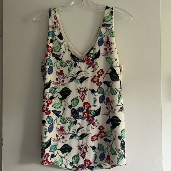 Floral Sleeveless RW&co. Blouse with V-Neck | size L - Picture 1 of 4
